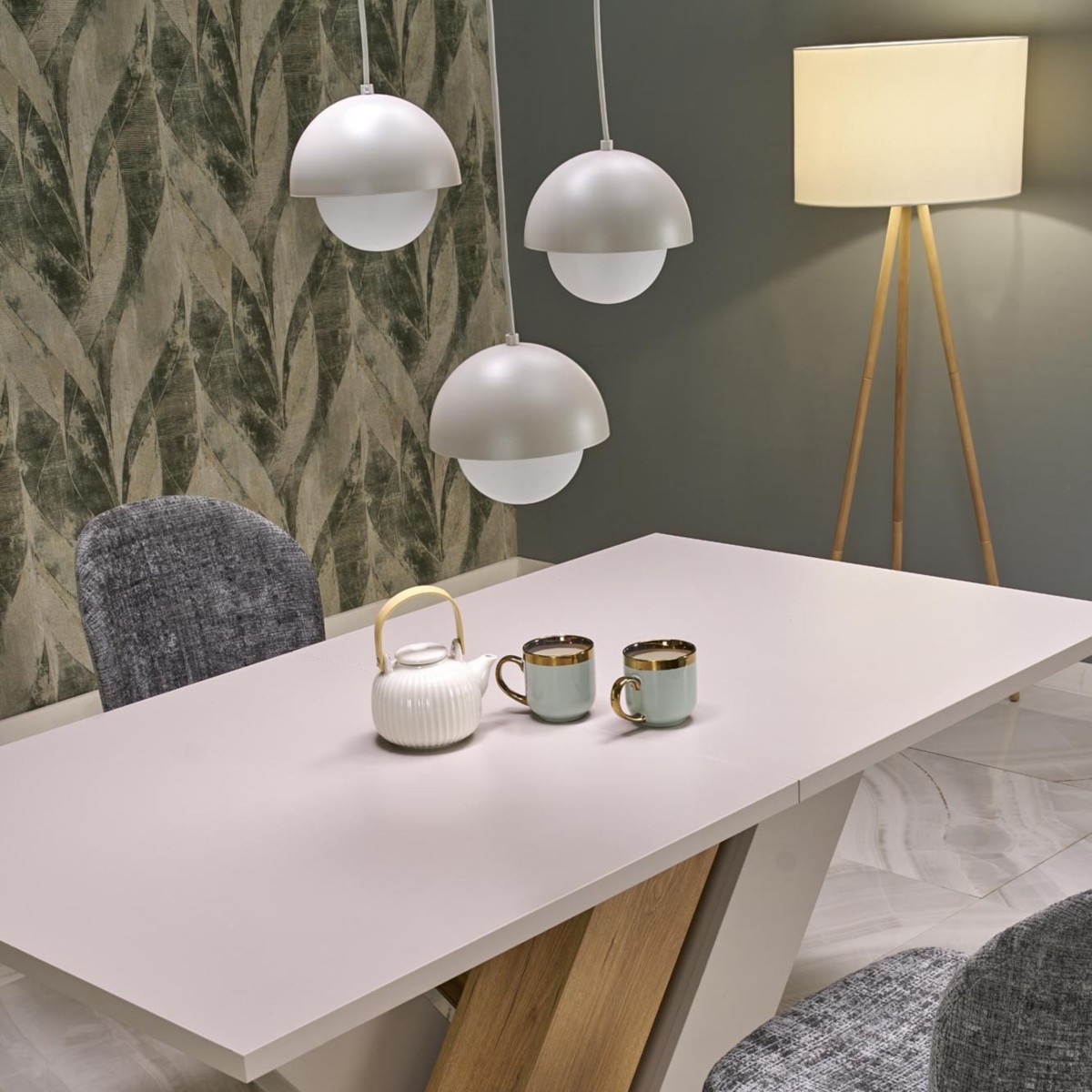 Lampa wisząca TK-Lighting BONO TKL10206  Lampa sufitowa kolor - biały styl Nowoczesny  Skandynawski