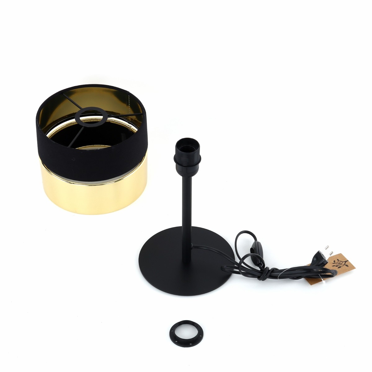 Lampka nocna TK-Lighting HILTON TKL16051 kolor - czarny - złoty styl Nowoczesny  Loftowy