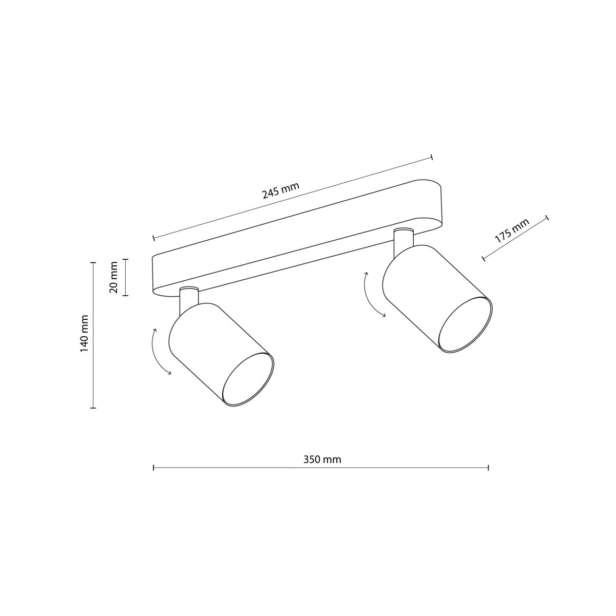 Lampa sufitowa TK-Lighting LIVIA TKL10237  Lampa ścienna kolor - niebieski styl Nowoczesny