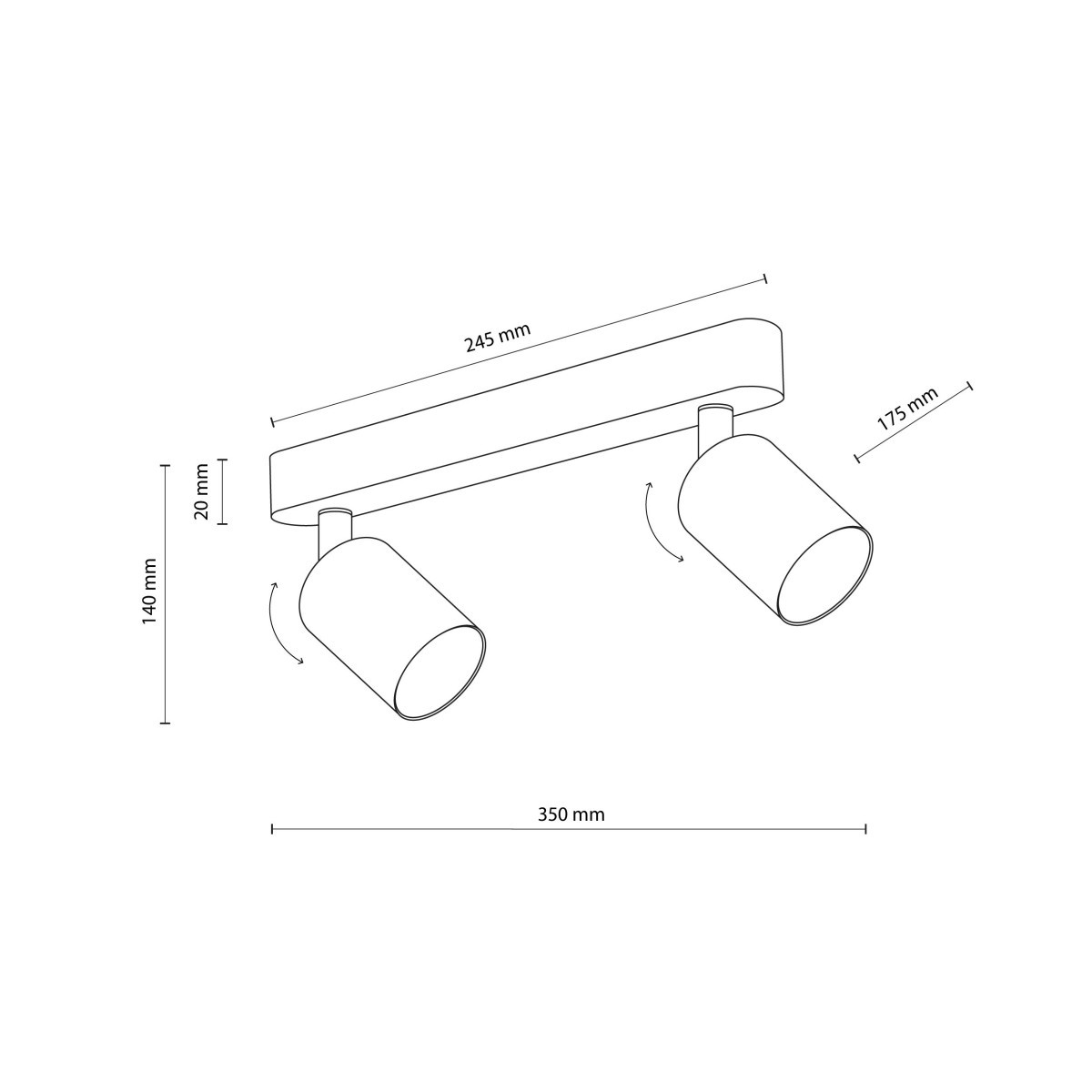 Lampa sufitowa TK-Lighting LIVIA TKL10237  Lampa ścienna kolor - niebieski styl Nowoczesny