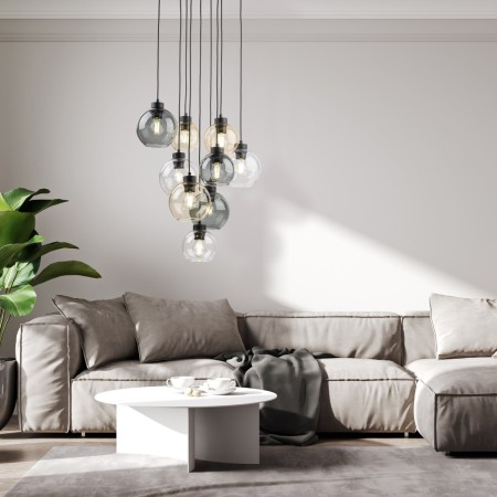Lampa wisząca TK-Lighting CUBUS TKL10247  Lampa sufitowa kolor - czarny - transparentny styl Nowoczesny  Glamour