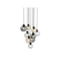 Lampa wisząca TK-Lighting CUBUS TKL10247  Lampa sufitowa kolor - czarny - transparentny styl Nowoczesny  Glamour