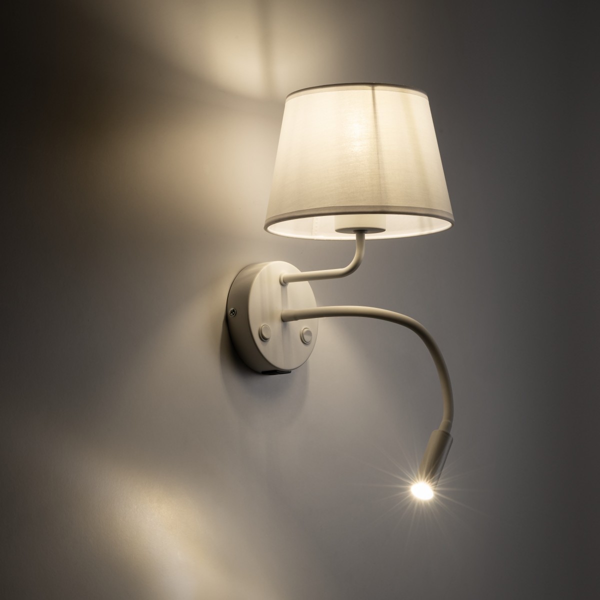 Lampa ścienna TK-Lighting MAJA TKL10204  Kinkiet kolor - biały styl Nowoczesny  Loftowy