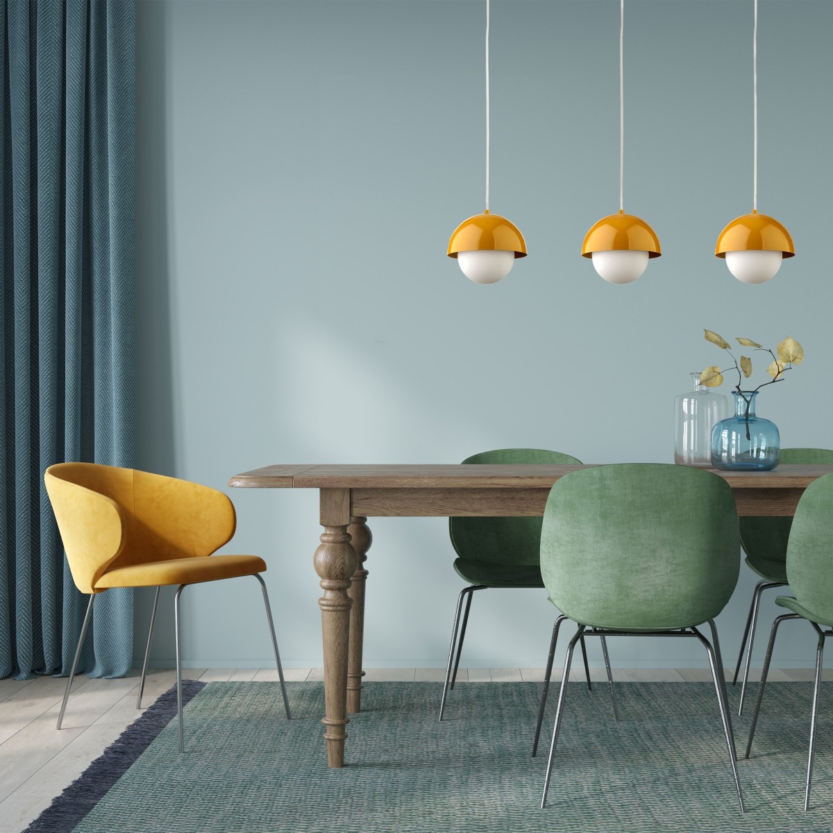 Lampa wisząca TK-Lighting BONO TKL10265  Lampa sufitowa kolor - ochra - biały styl Nowoczesny  Skandynawski