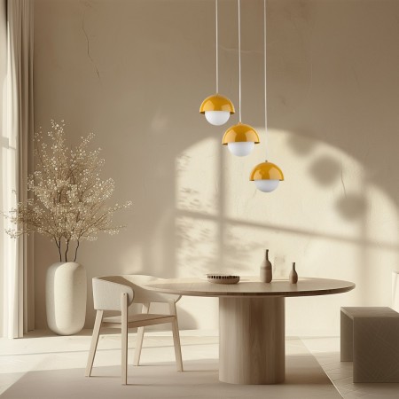 Lampa wisząca TK-Lighting BONO TKL10266  Lampa sufitowa kolor - ochra - biały styl Nowoczesny  Skandynawski