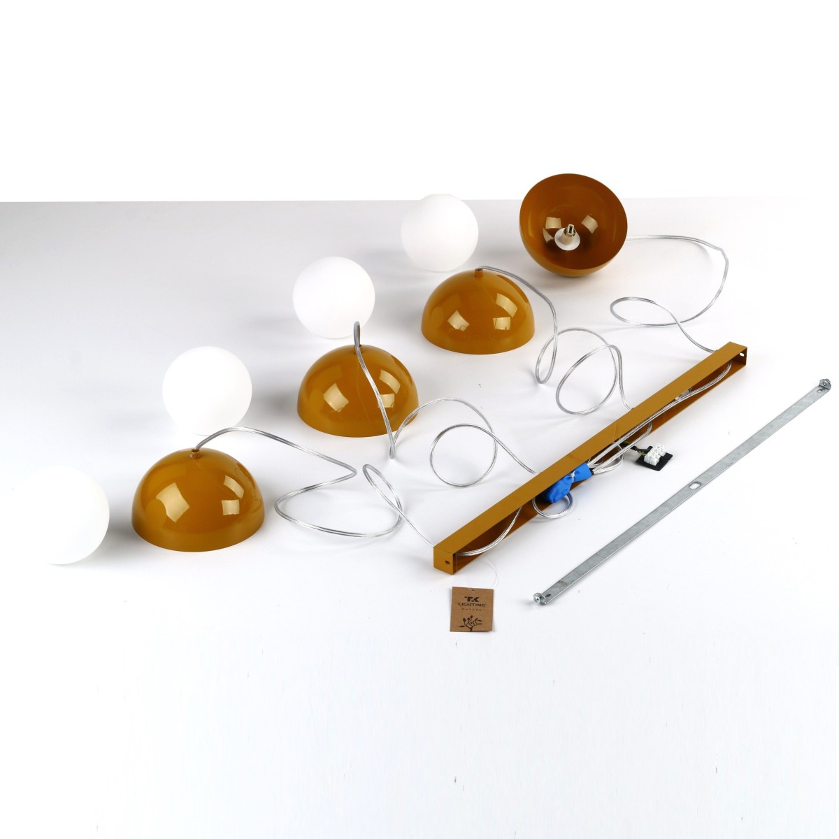 Lampa wisząca TK-Lighting BONO TKL10267  Lampa sufitowa kolor - ochra - biały styl Nowoczesny  Skandynawski