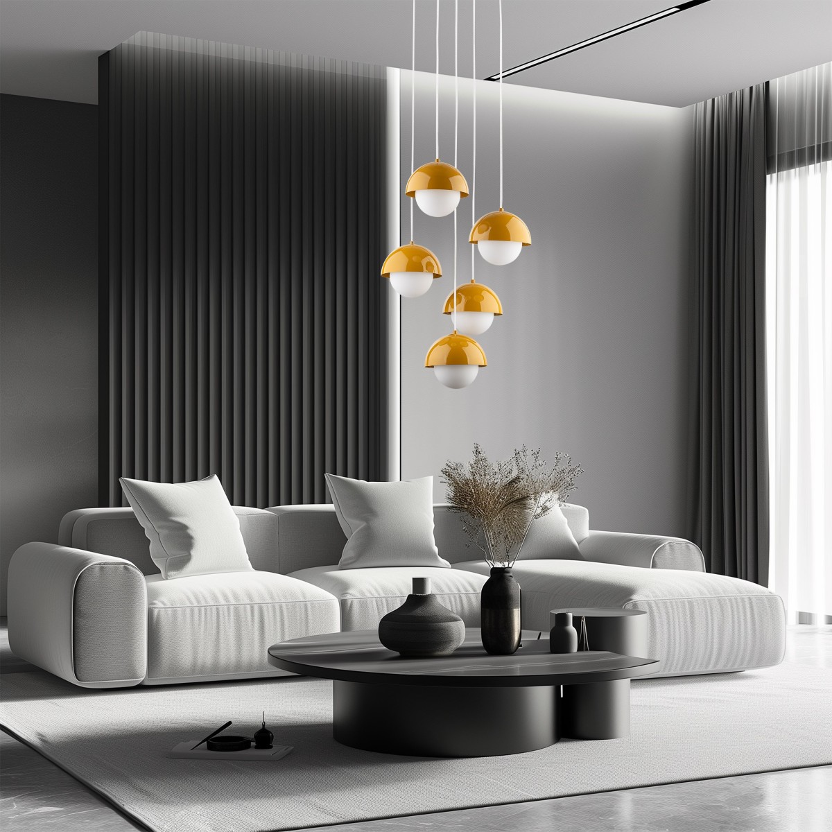 Lampa wisząca TK-Lighting BONO TKL10268  Lampa sufitowa kolor - ochra - biały styl Nowoczesny  Skandynawski