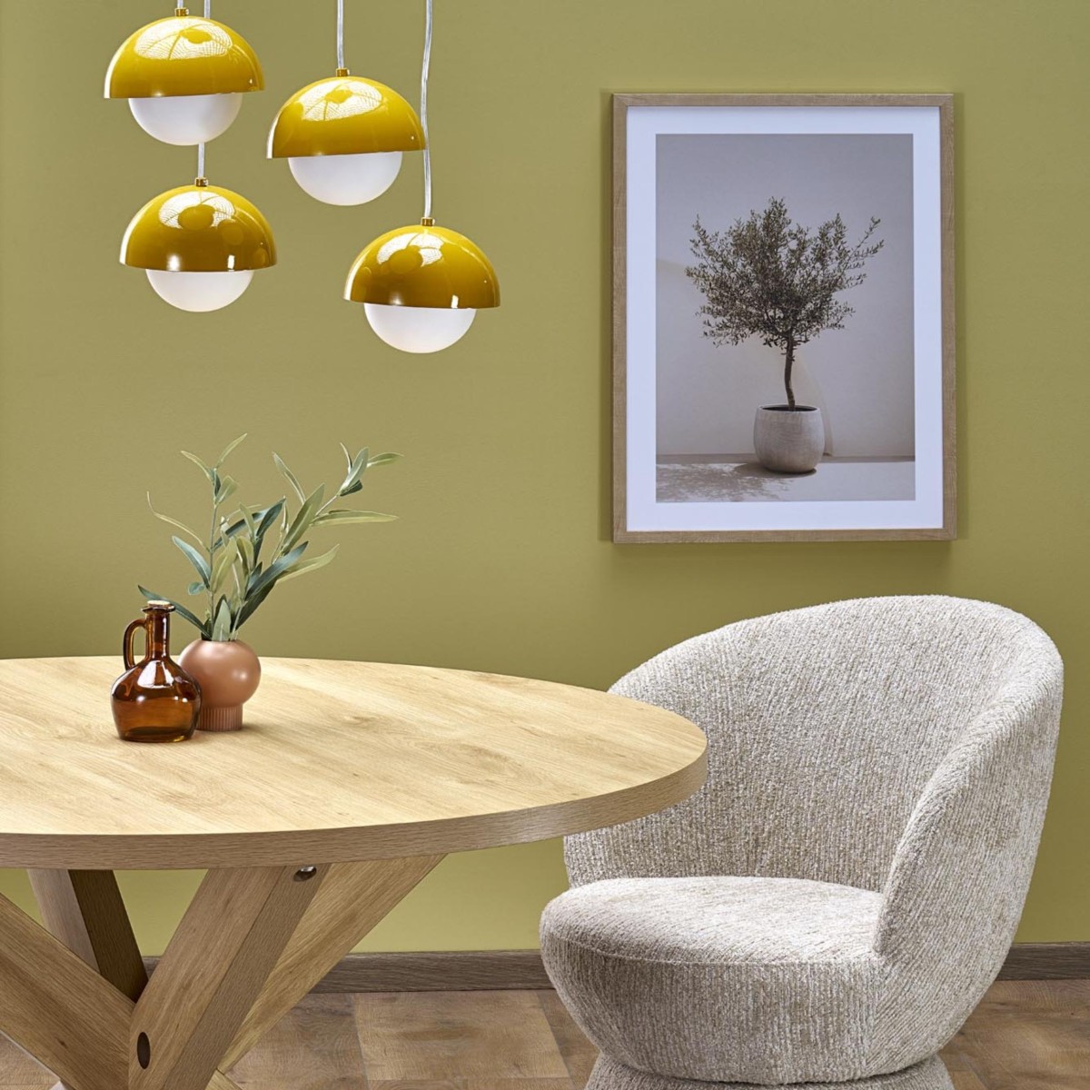 Lampa wisząca TK-Lighting BONO TKL10268  Lampa sufitowa kolor - ochra - biały styl Nowoczesny  Skandynawski