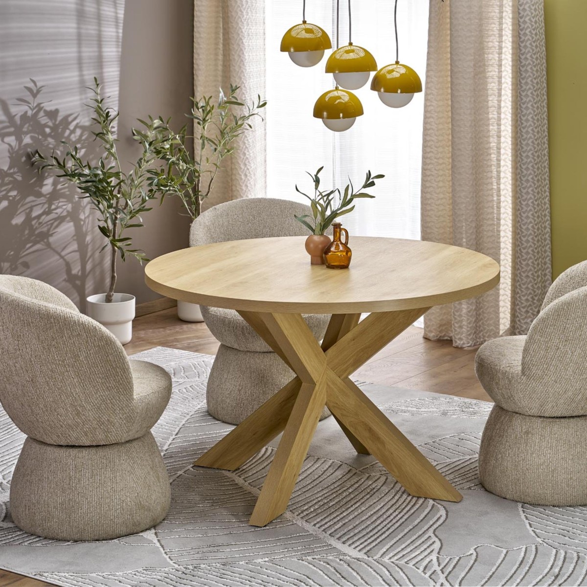 Lampa wisząca TK-Lighting BONO TKL10268  Lampa sufitowa kolor - ochra - biały styl Nowoczesny  Skandynawski