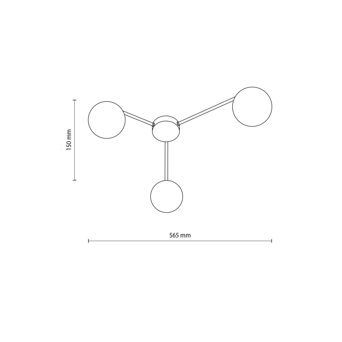 Lampa sufitowa TK-Lighting ELTON TKL10261 kolor - czarny - biały styl Nowoczesny  Skandynawski