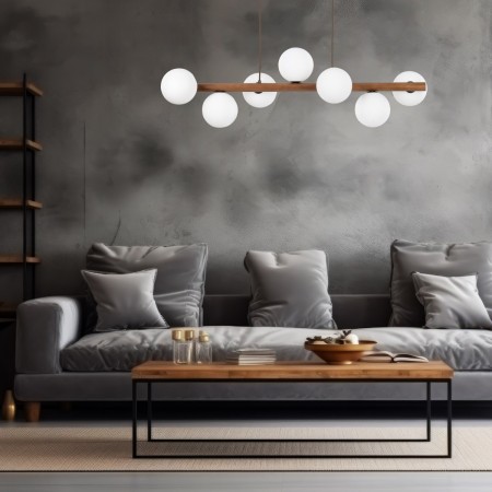 Lampa wisząca TK-Lighting ESTERA TKL10272  Lampa sufitowa kolor - orzech - biały styl Nowoczesny  Skandynawski