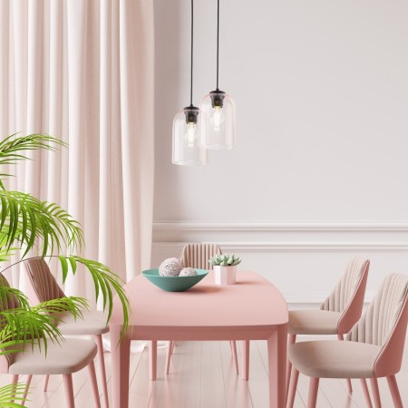 Lampa wisząca TK-Lighting MOLLY TKL10296  Lampa sufitowa kolor - czarny - orzech styl Nowoczesny  Minimalistyczny