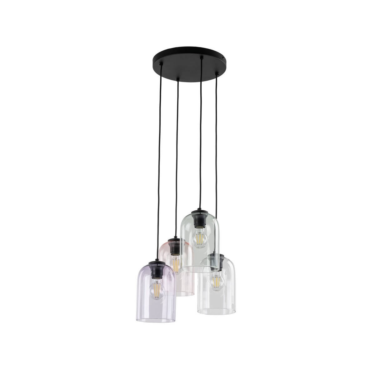 Lampa wisząca TK-Lighting MOLLY TKL10301 kolor - czarny - transparentny styl Nowoczesny  Glamour