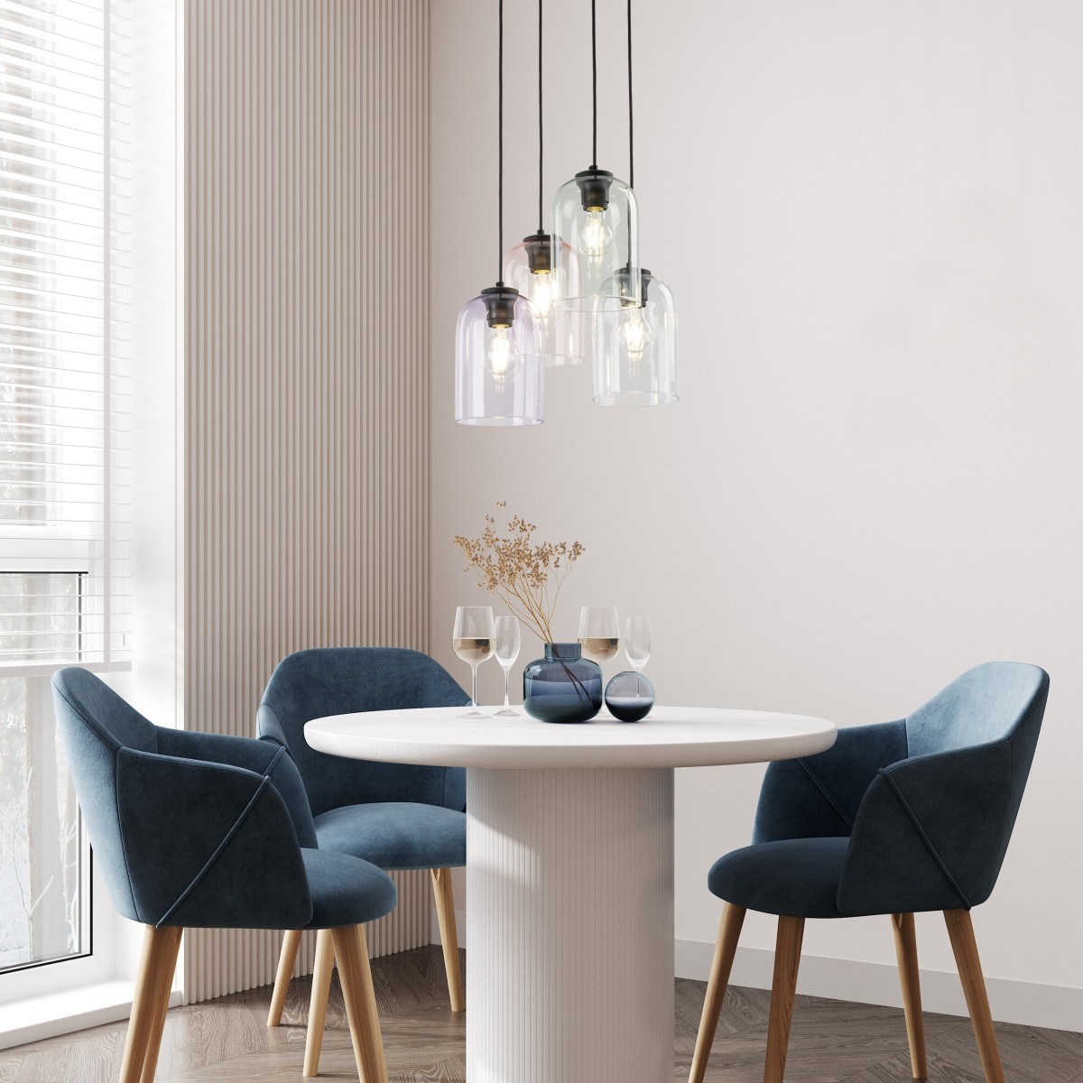 Lampa wisząca TK-Lighting MOLLY TKL10301 kolor - czarny - transparentny styl Nowoczesny  Glamour