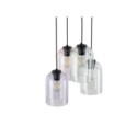 Lampa wisząca TK-Lighting MOLLY TKL10301 kolor - czarny - transparentny styl Nowoczesny  Glamour