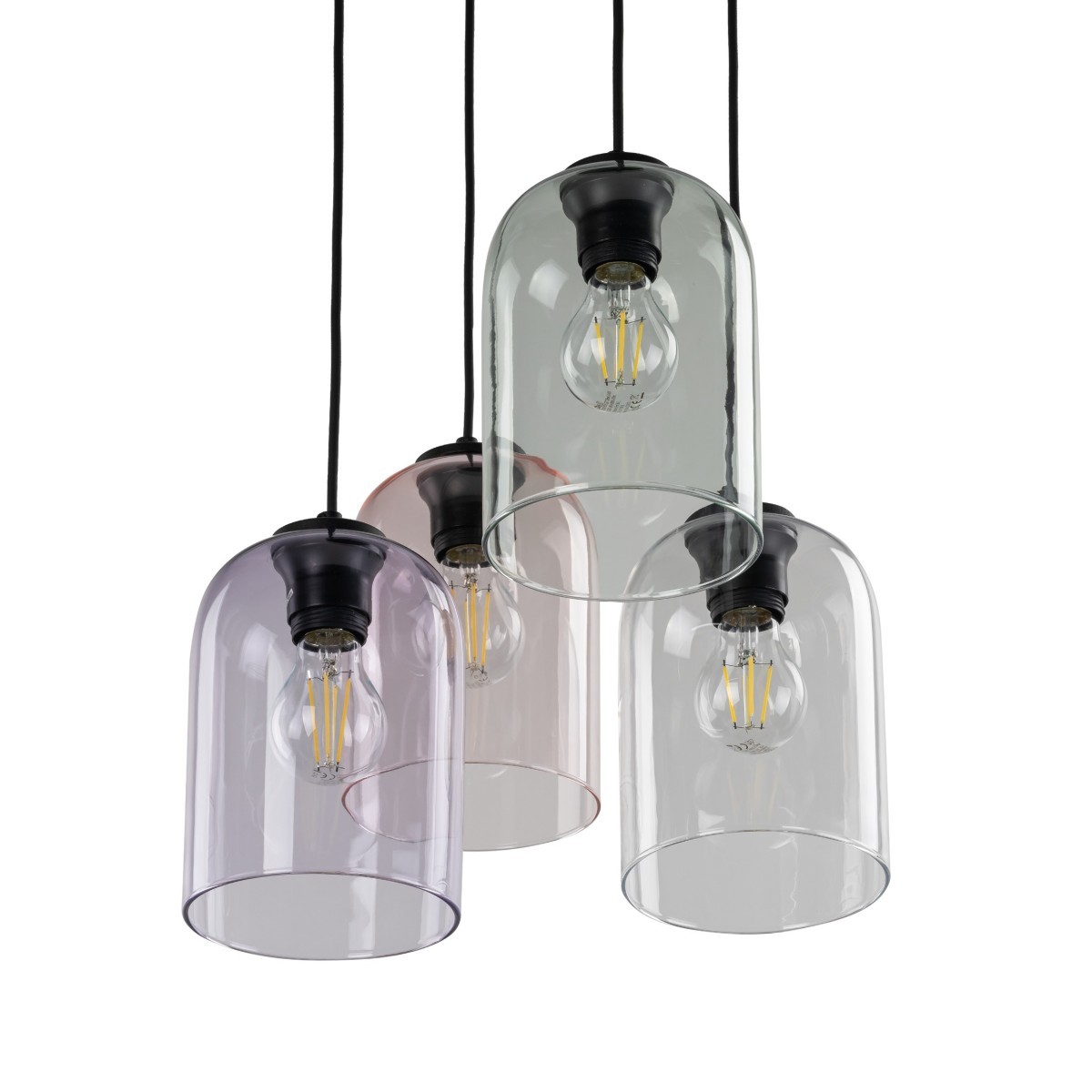 Lampa wisząca TK-Lighting MOLLY TKL10301 kolor - czarny - transparentny styl Nowoczesny  Glamour