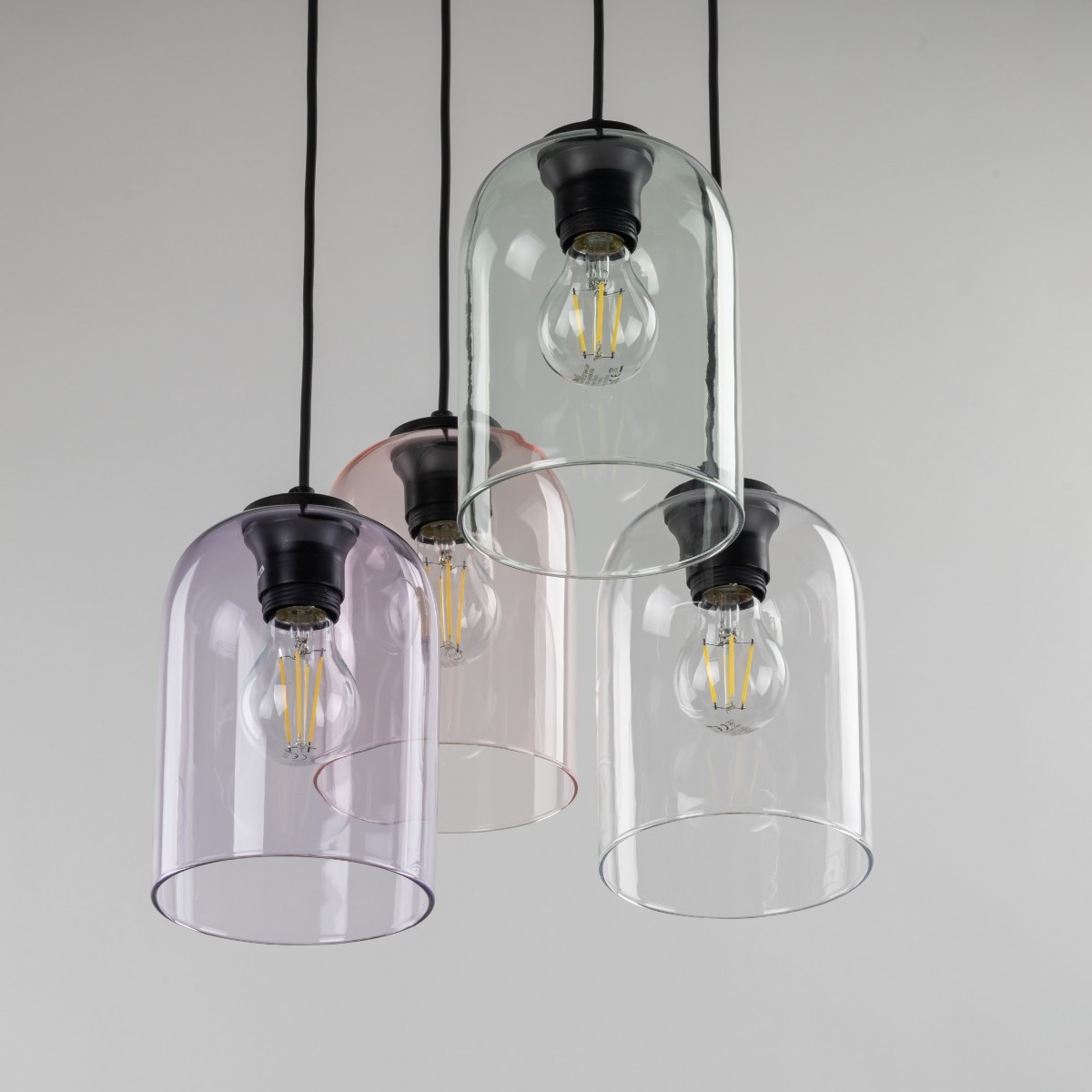 Lampa wisząca TK-Lighting MOLLY TKL10301 kolor - czarny - transparentny styl Nowoczesny  Glamour