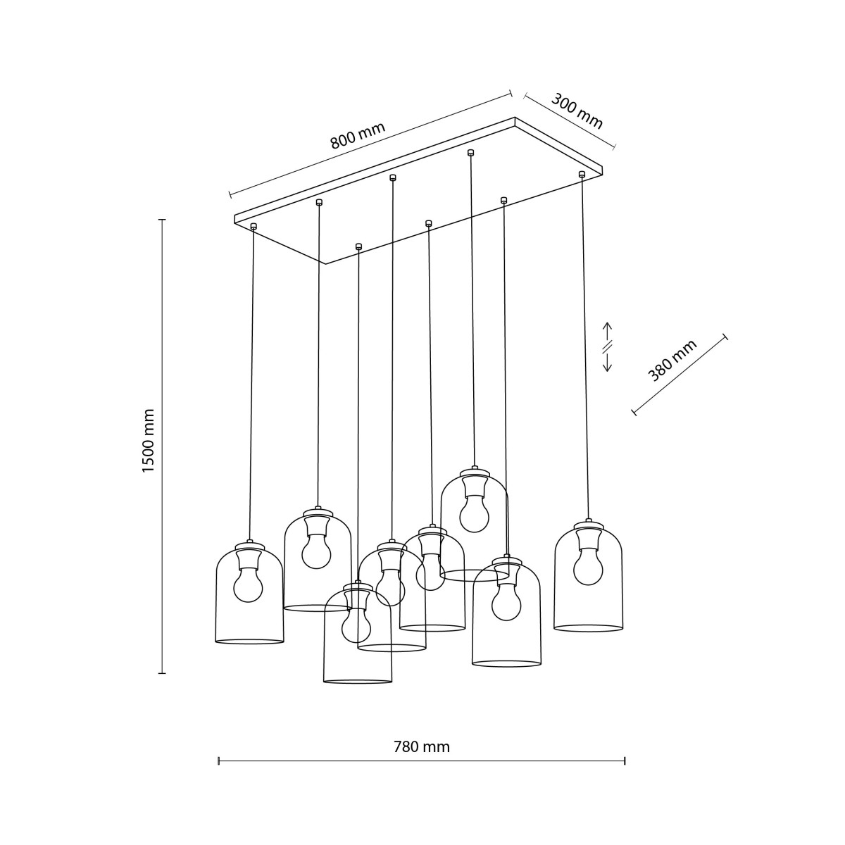 Lampa wisząca TK-Lighting MOLLY TKL10303 kolor - czarny - żółty styl Nowoczesny  Glamour
