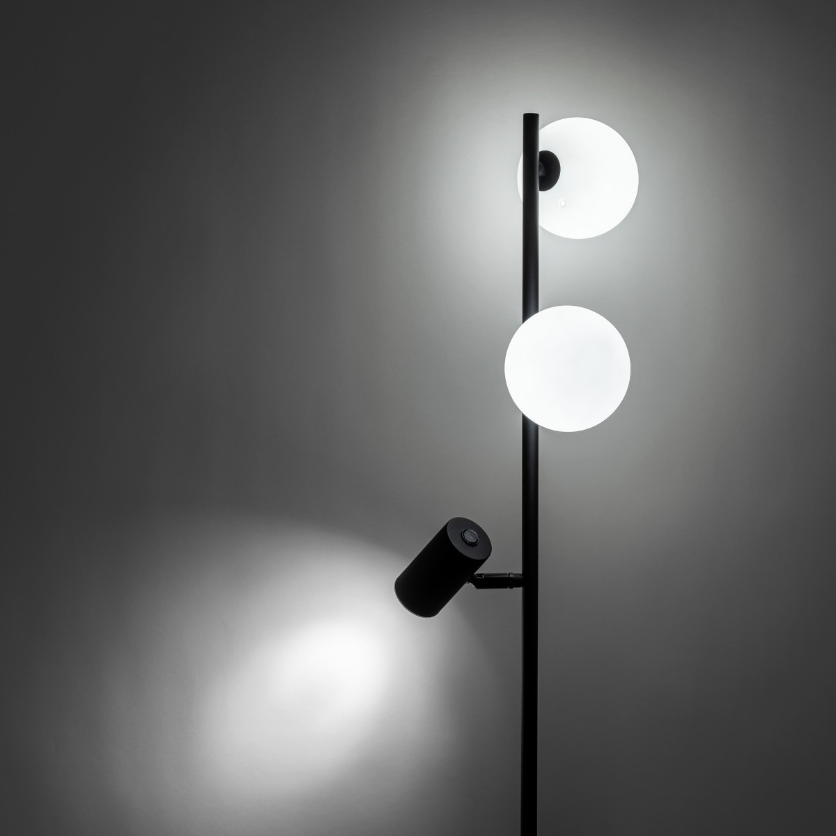 Lampa podłogowa TK-Lighting VOX TKL16063 kolor - czarny - biały styl Nowoczesny  Loftowy
