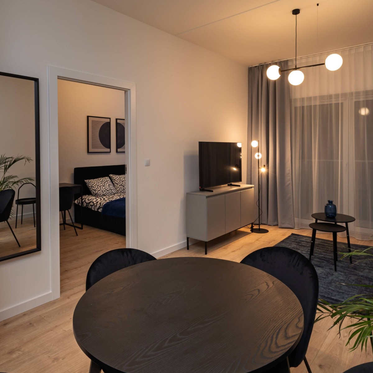 Lampa podłogowa TK-Lighting VOX TKL16063 kolor - czarny - biały styl Nowoczesny  Loftowy