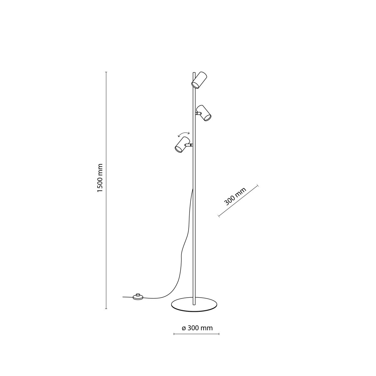Lampa podłogowa TK-Lighting TOP TKL16064 kolor - czarny styl Nowoczesny  Loftowy