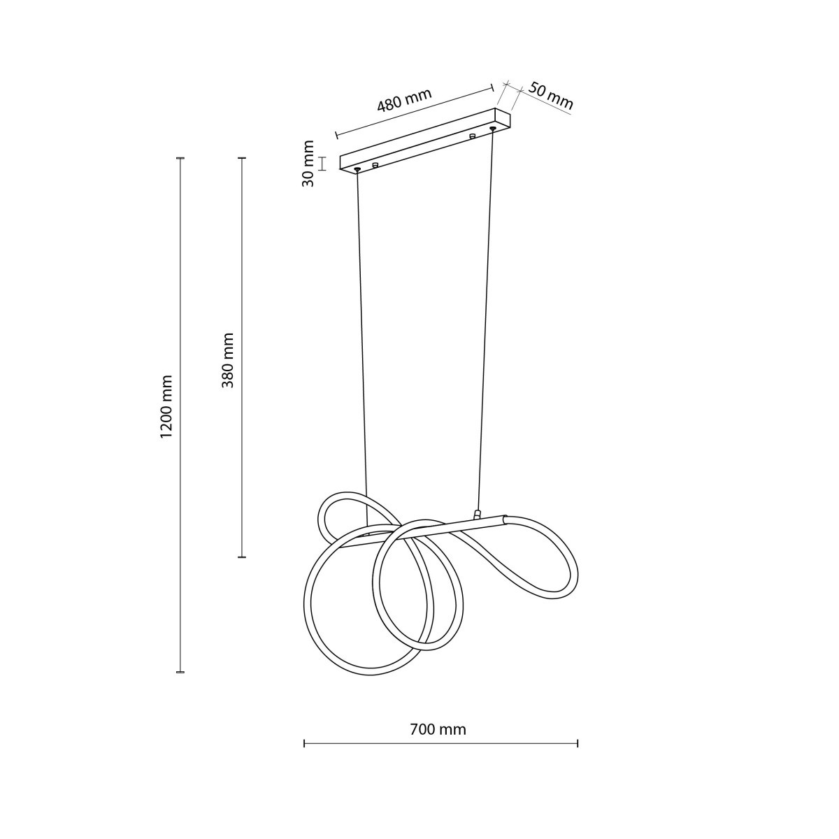 Lampa wisząca TK-Lighting FLEXI TKL18006  Lampa sufitowa kolor -  styl Nowoczesny