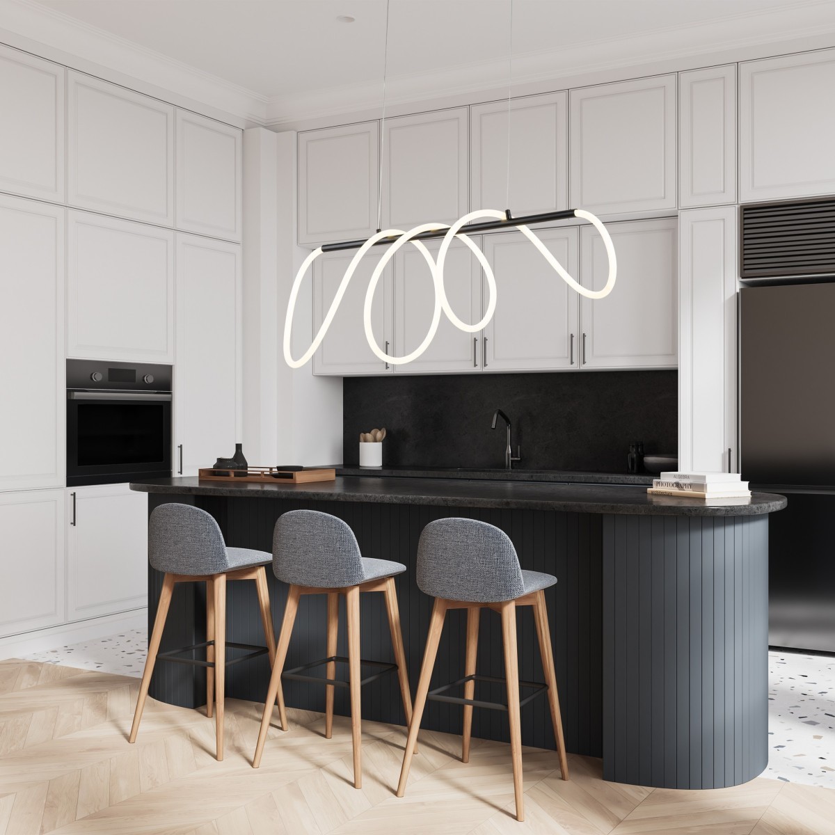 Lampa wisząca TK-Lighting FLEXI TKL18007 kolor - czarny styl Nowoczesny