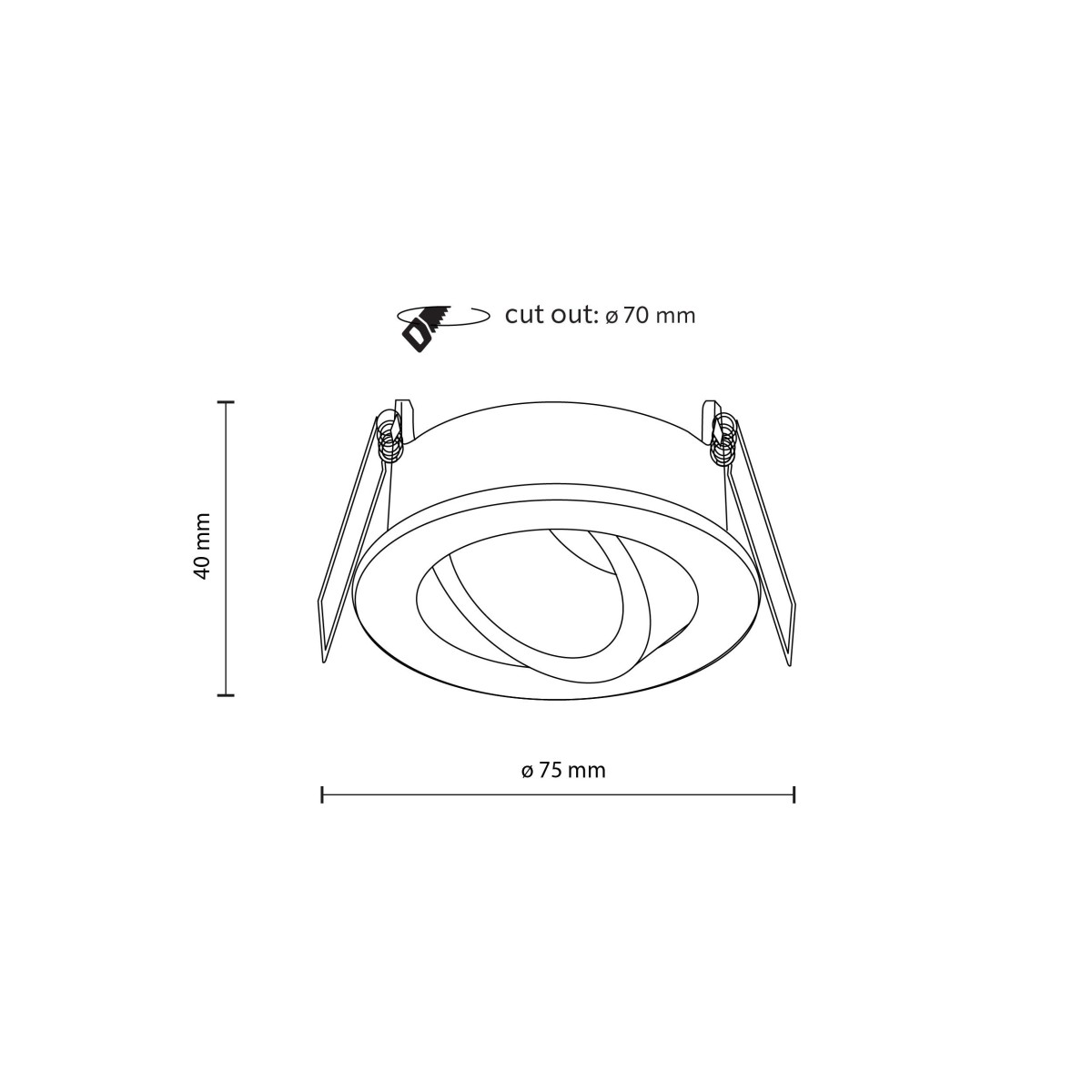Lampa sufitowa TK-Lighting AURA TKL10571 kolor - czarny - transparentny styl Nowoczesny