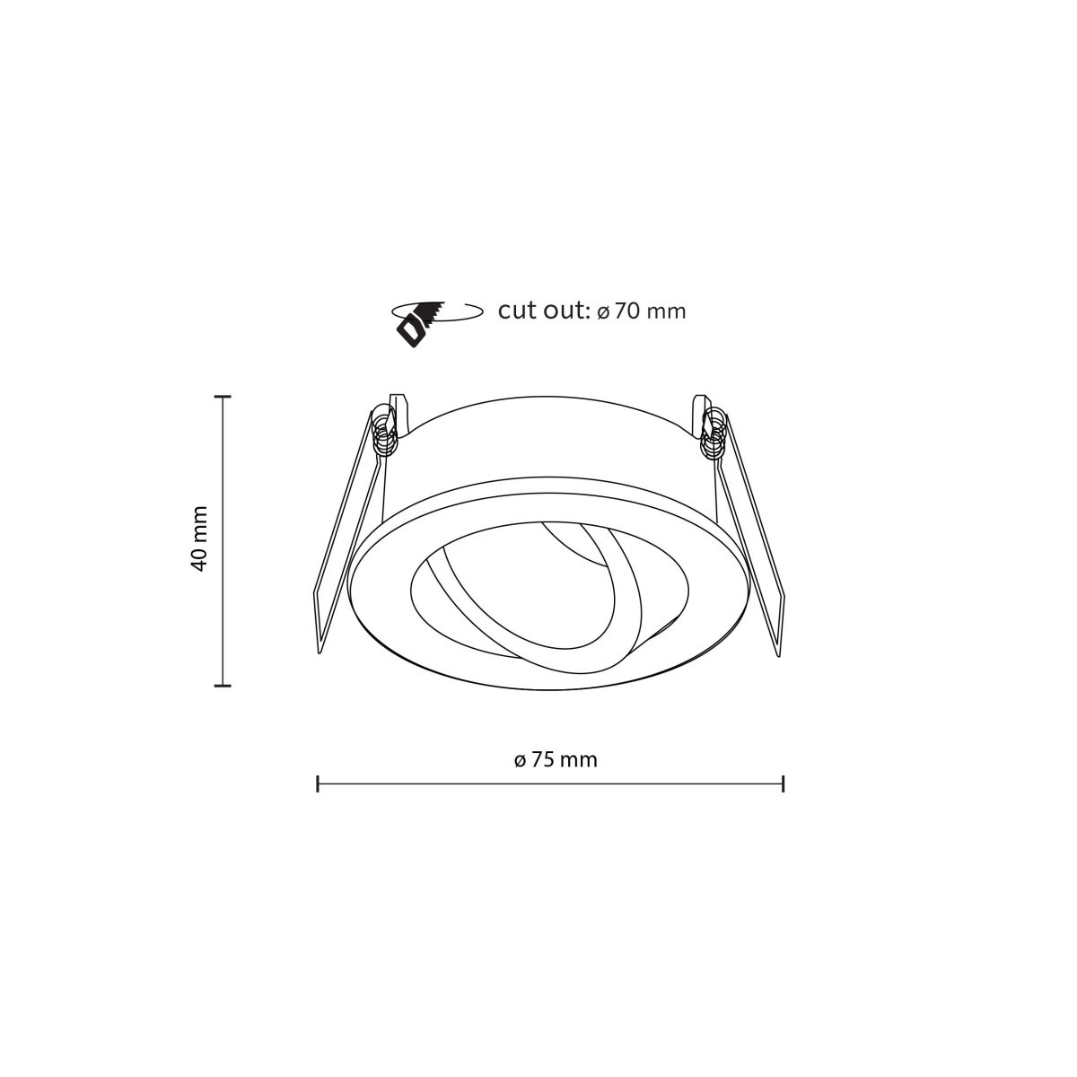 Lampa sufitowa TK-Lighting AURA TKL10571 kolor - czarny - transparentny styl Nowoczesny