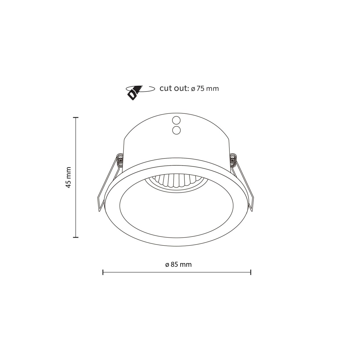 Lampa sufitowa TK-Lighting OPTI TKL10577 kolor - czarny - transparentny styl Nowoczesny