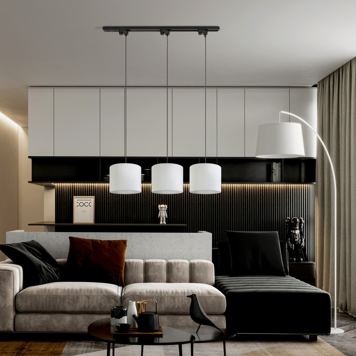 Systemy szynowe TK-Lighting TRACER TKL10679 kolor - czarny - biały styl Nowoczesny