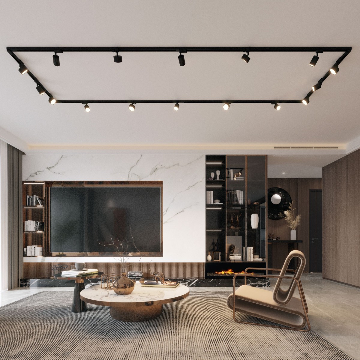 Systemy szynowe TK-Lighting TRACER TKL10468  Lampa sufitowa kolor - czarny styl Nowoczesny