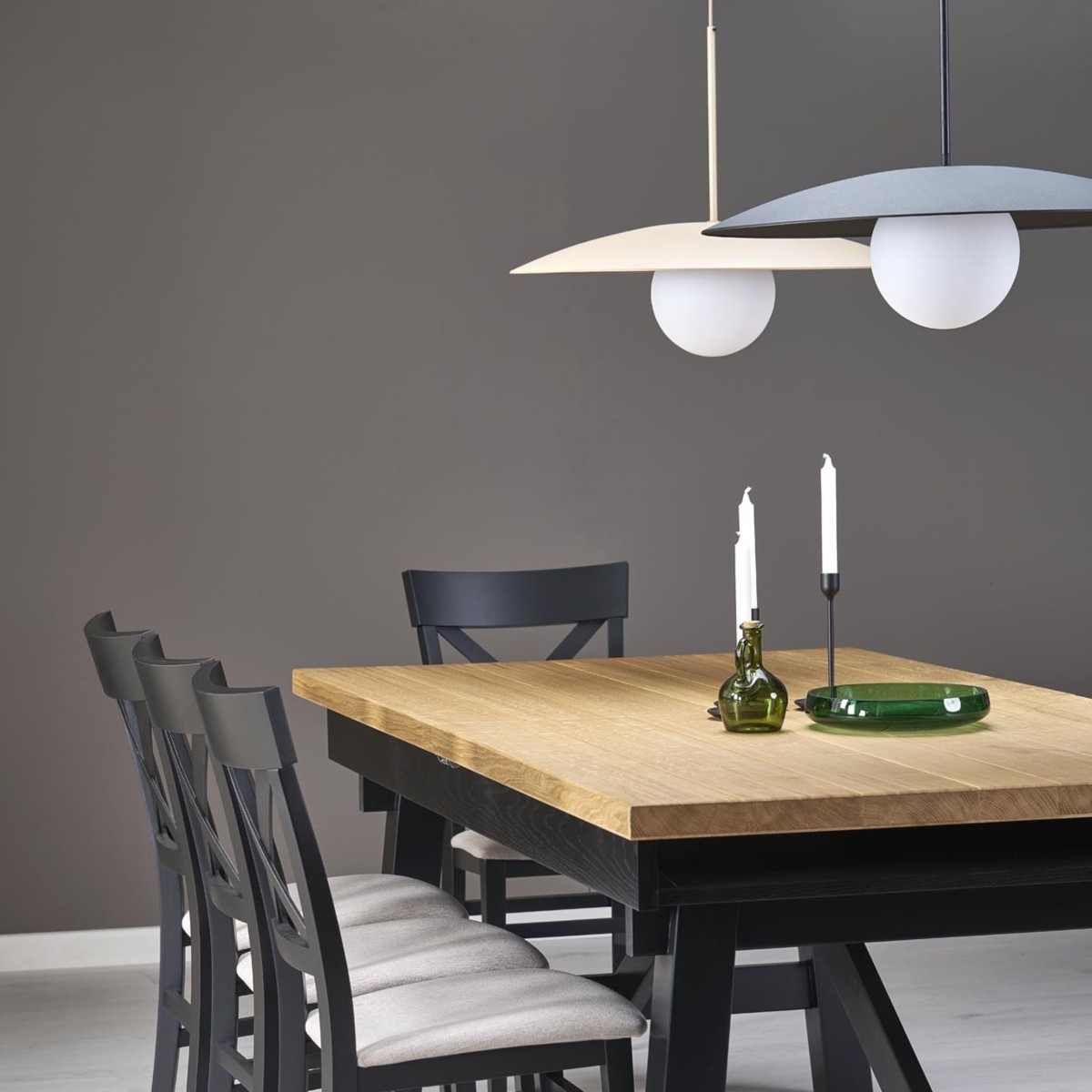 Lampa wisząca TK-Lighting SLATE TKL10637  Lampa sufitowa kolor - czarny - biały styl Glamour