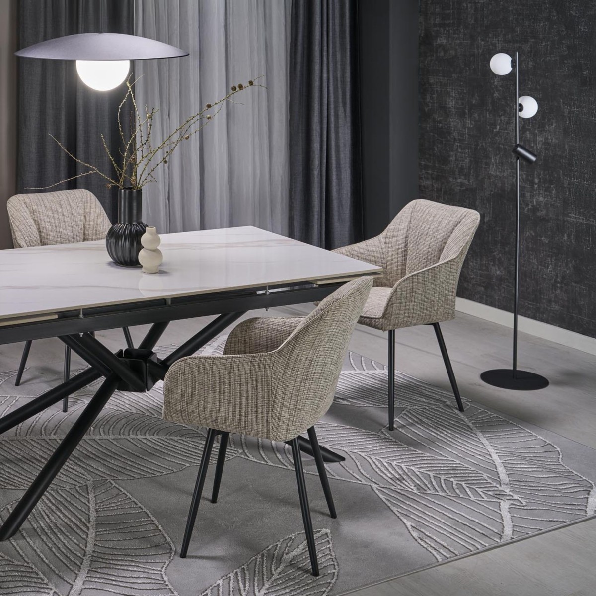 Lampa wisząca TK-Lighting SLATE TKL10637  Lampa sufitowa kolor - czarny - biały styl Glamour