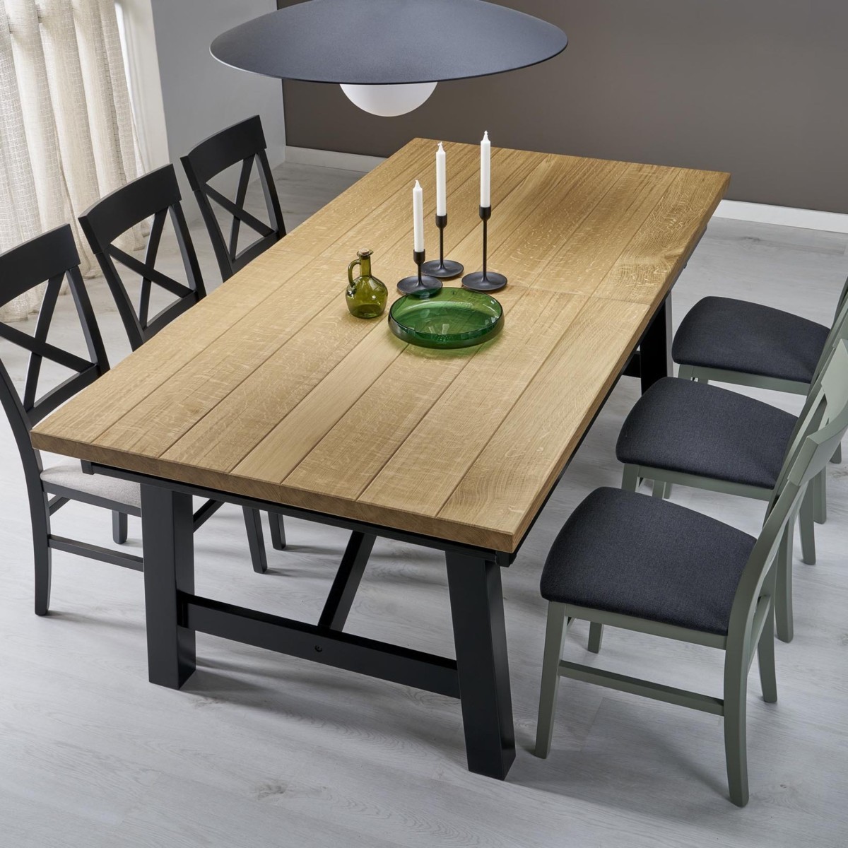 Lampa wisząca TK-Lighting SLATE TKL10637  Lampa sufitowa kolor - czarny - biały styl Glamour