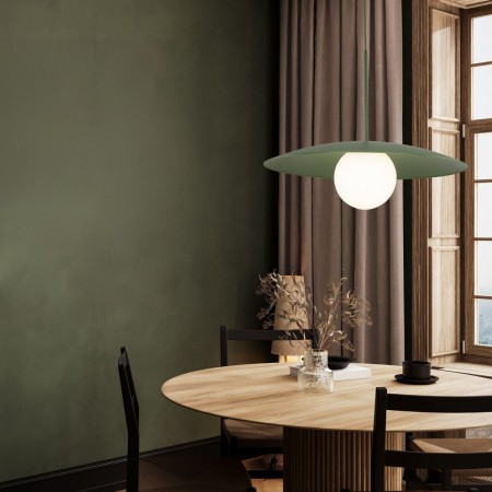 Lampa wisząca TK-Lighting SLATE TKL10909  Lampa sufitowa kolor - zielony - biały styl Glamour