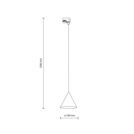 Systemy szynowe TK-Lighting TRACER TKL10655 kolor - czarny - miętowy styl Nowoczesny