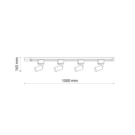 Systemy szynowe TK-Lighting TRACER TKL10450  Lampa sufitowa kolor - czarny styl Nowoczesny