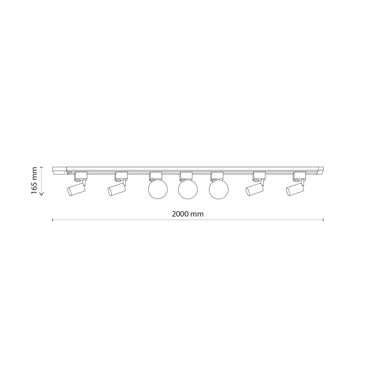 Lampa sufitowa TK-Lighting TRACER TKL10452 kolor - czarny - biały styl Nowoczesny