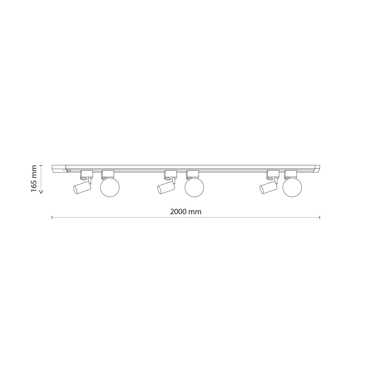 Lampa sufitowa TK-Lighting TRACER TKL10587  Lampa ścienna kolor - czarny - biały styl Nowoczesny