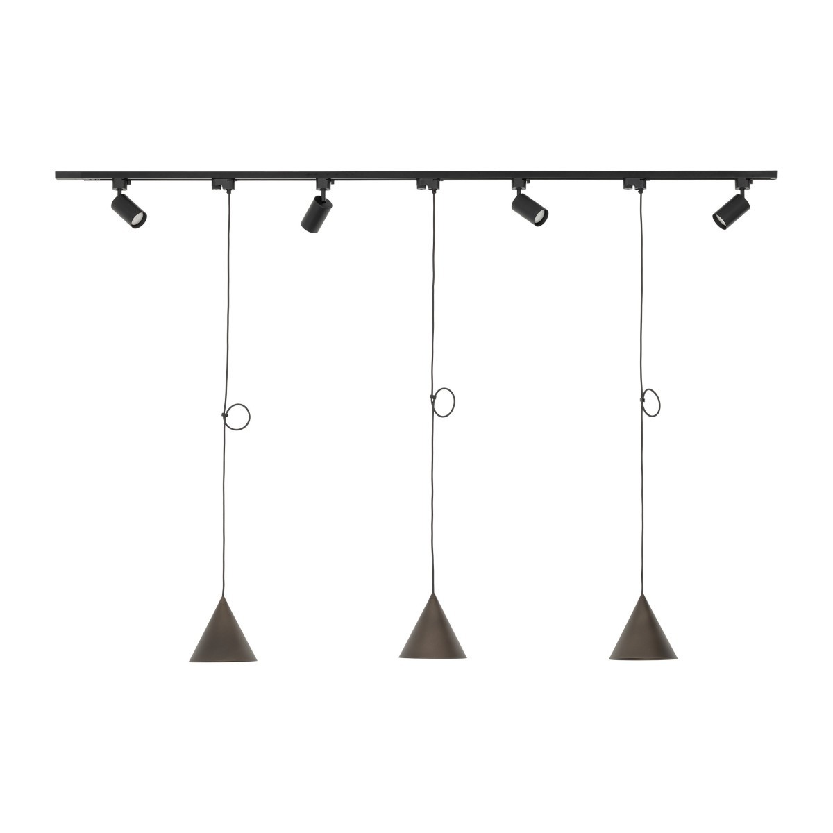Lampa sufitowa TK-Lighting TRACER TKL10600 kolor - czarny - brązowy styl Nowoczesny