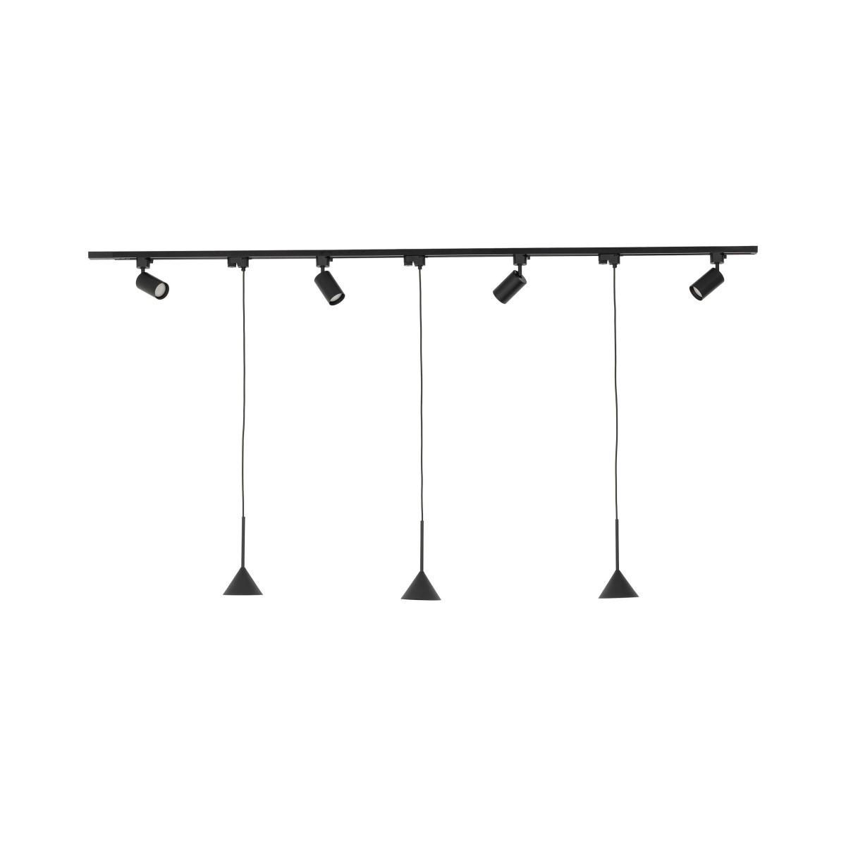 Systemy szynowe TK-Lighting TRACER TKL10604  Lampa sufitowa kolor - czarny styl Nowoczesny
