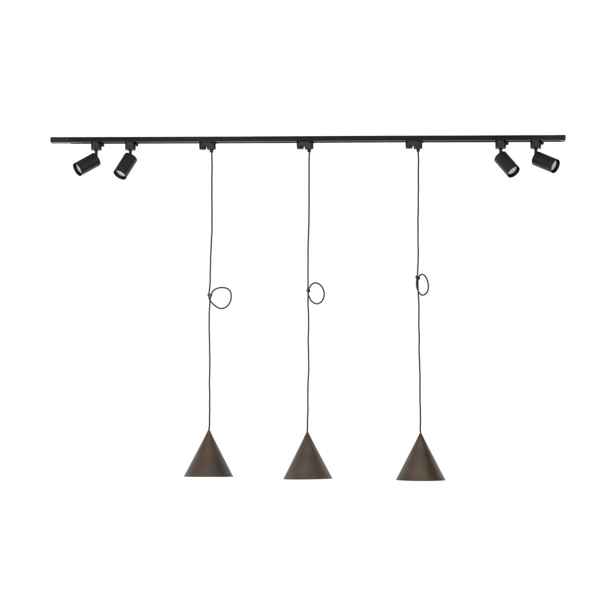 Systemy szynowe TK-Lighting TRACER TKL10609  Lampa sufitowa kolor - czarny - brązowy styl Nowoczesny