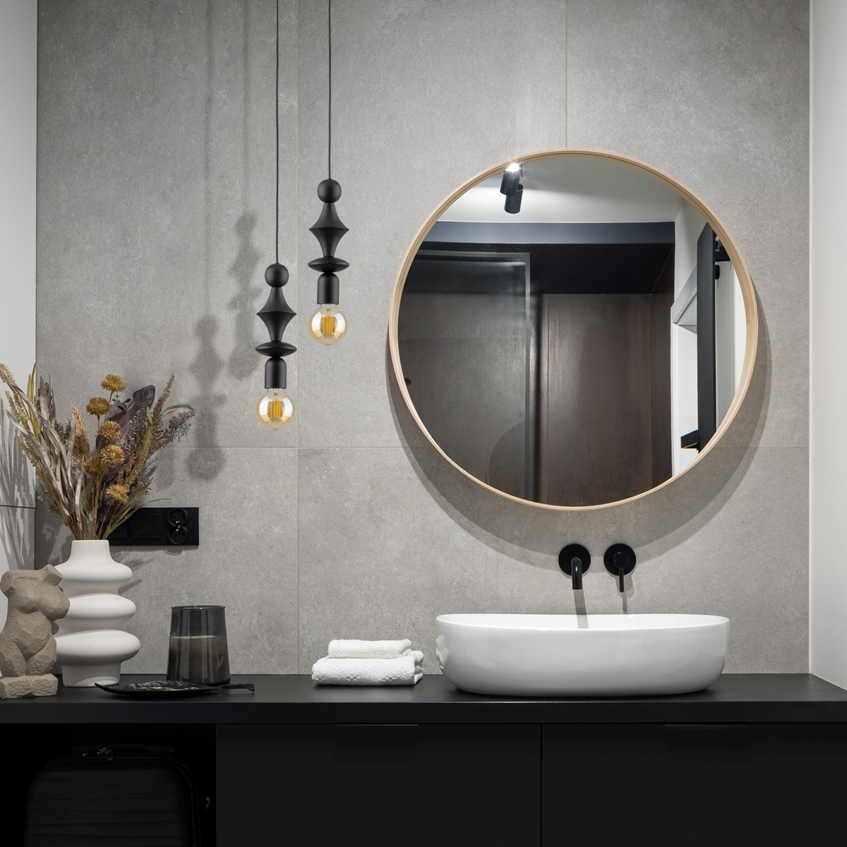 Lampa wisząca TK-Lighting TOWER TKL10871  Lampa sufitowa kolor - czarny styl Glamour