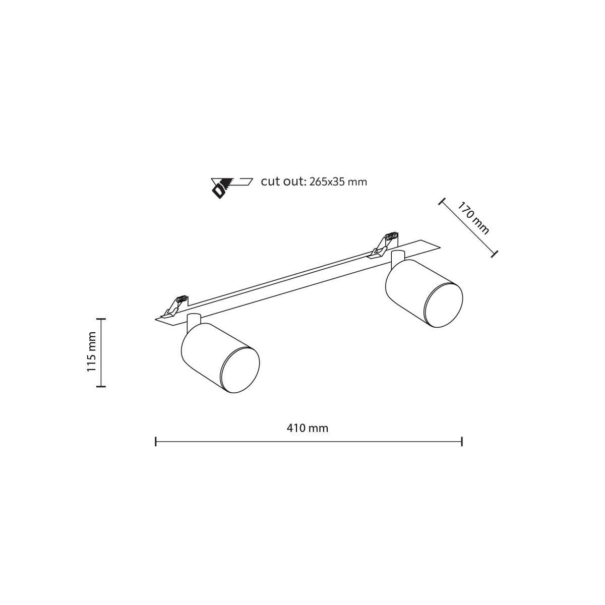 Lampa sufitowa TK-Lighting NEX TKL10799  Lampa ścienna kolor - czarny styl Nowoczesny