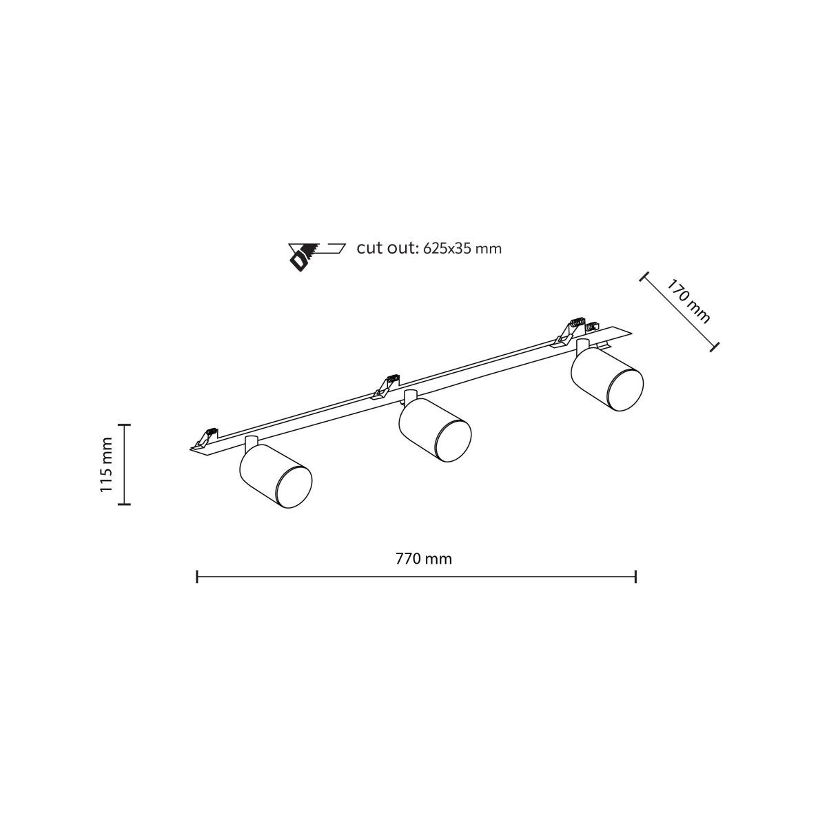 Lampa sufitowa TK-Lighting NEX TKL10800  Lampa ścienna kolor - czarny styl Nowoczesny