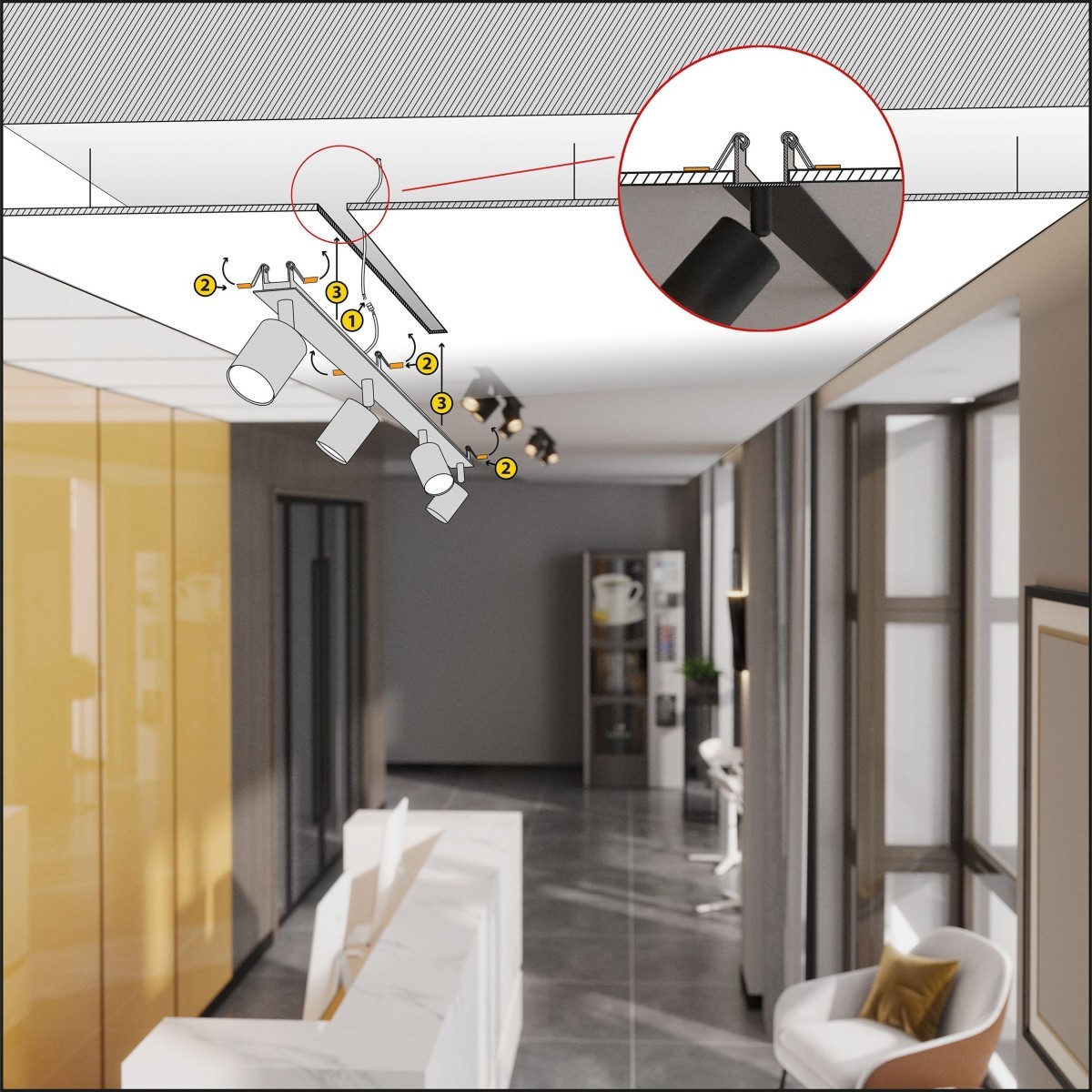 Lampa sufitowa TK-Lighting NEX TKL10801  Lampa ścienna kolor - czarny styl Nowoczesny