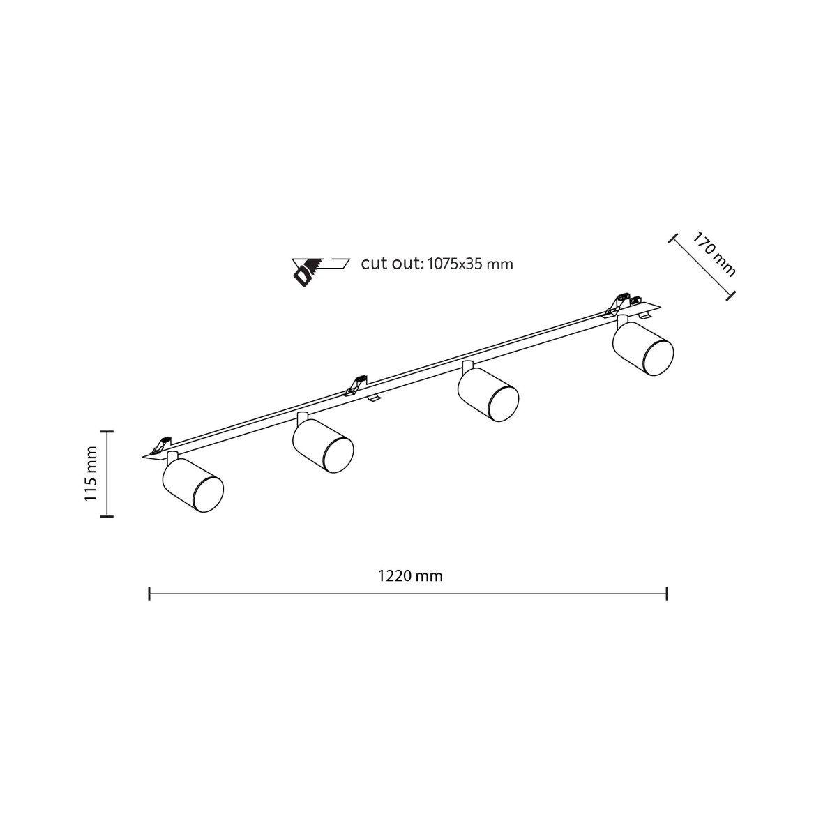 Lampa sufitowa TK-Lighting NEX TKL10801  Lampa ścienna kolor - czarny styl Nowoczesny