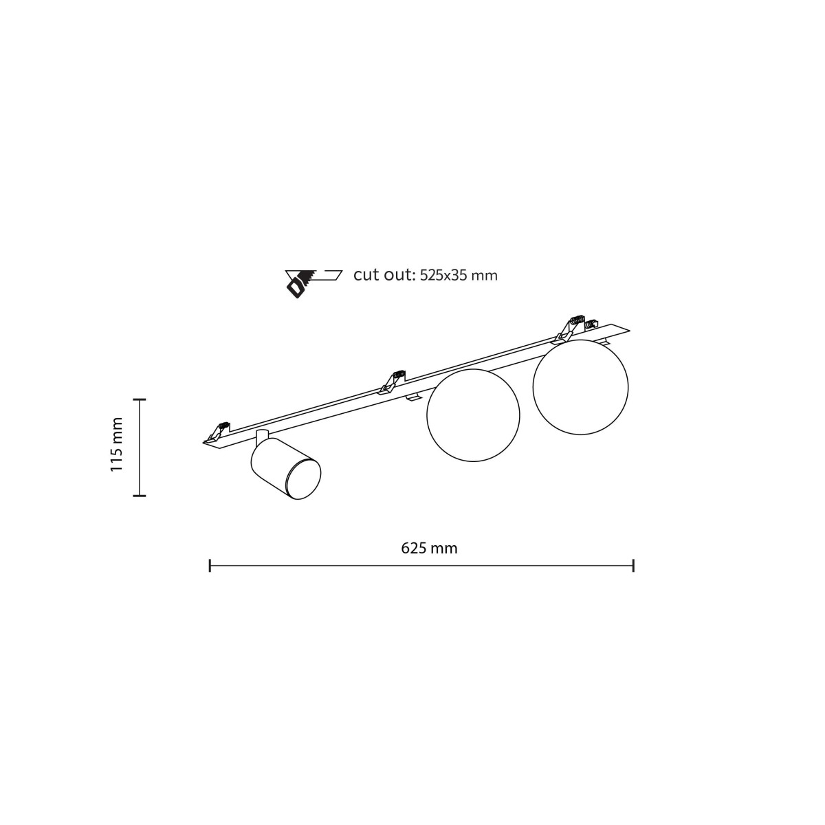 Lampa sufitowa TK-Lighting VOX TKL10928  Lampa ścienna kolor - czarny - biały styl Nowoczesny