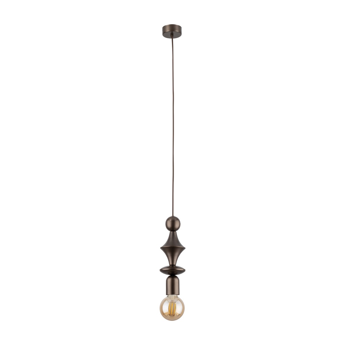 Lampa wisząca TK-Lighting TOWER TKL10703 kolor - brązowy styl Glamour